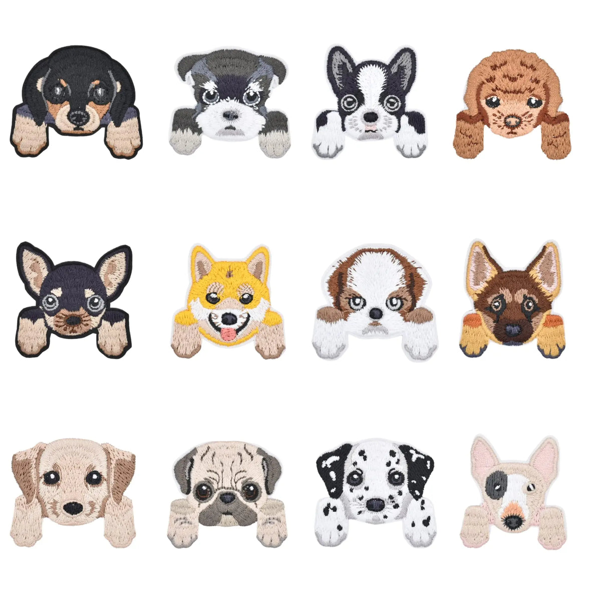 Embroidered Dog & Cat Iron-On Patches — DIY Pet Appliqués for Jackets, Bags & Clothing