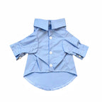 Cute Gray Pet Spring Autumn Dog Clothes Knitted Dog Cat Vest With Shirts 2 Pcs Clothing Set Fashioned Furbabies