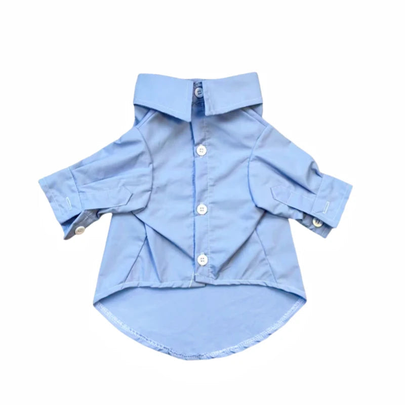 Cute Gray Pet Spring Autumn Dog Clothes Knitted Dog Cat Vest With Shirts 2 Pcs Clothing Set Fashioned Furbabies