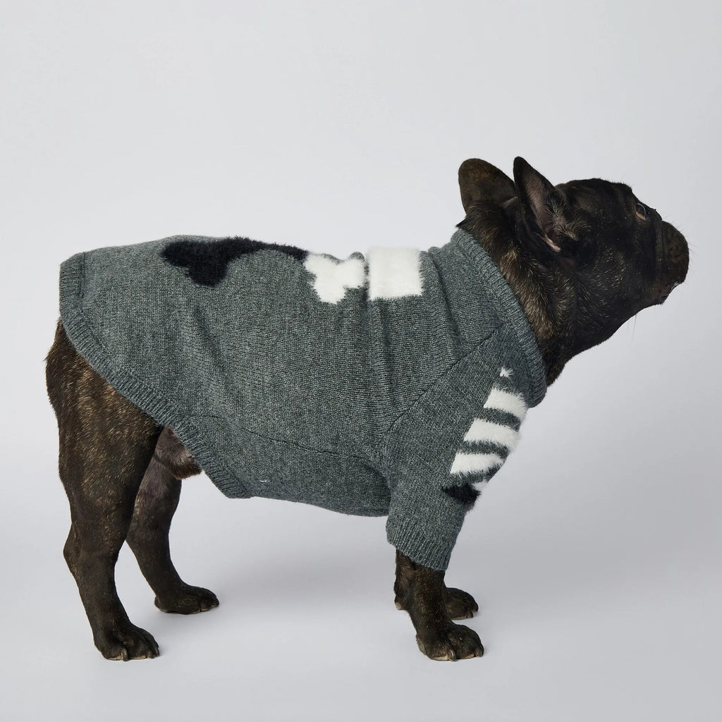 WOOF Knit Dog Sweater — Thick Cotton Jumper for French Bulldogs & Small-Medium Dogs | S–3XL