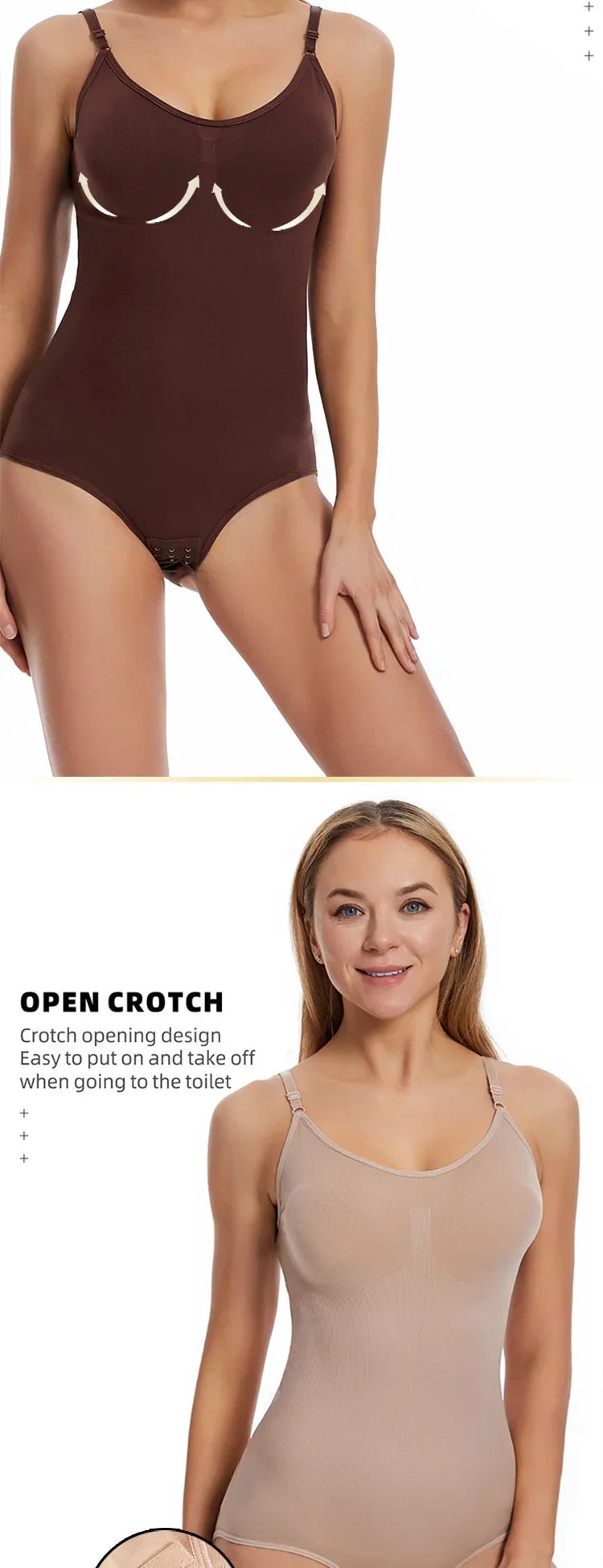 Seamless Full-Body Shapewear Bodysuit – Tummy Control & Curve Sculptin