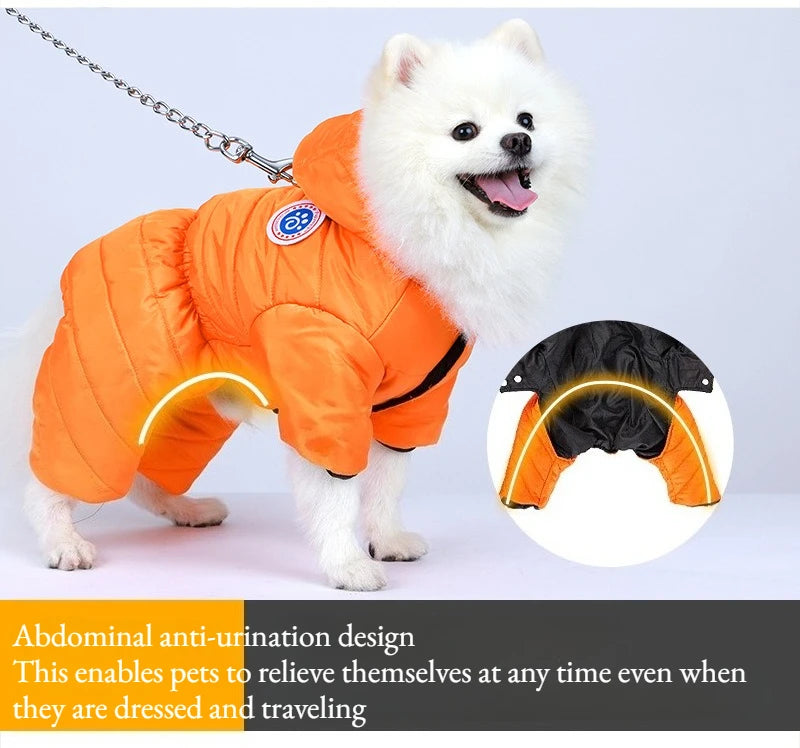 Pet Warm Dog Coat for Winter Dog Clothes Hooded Dog Jacket for Small Medium Large Dog Cat Clothes Insulated Padded Snow Jacket