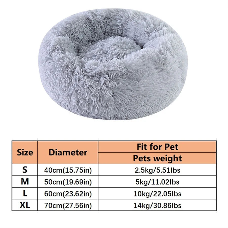 Donut Round Plush Pet Bed