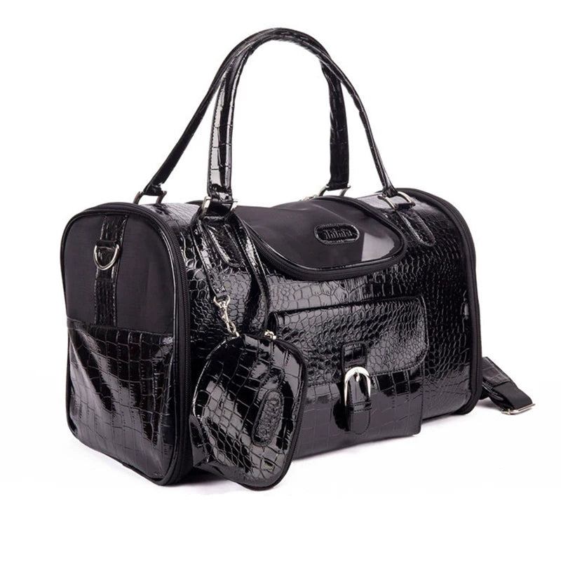 Portable Dogs carrier Pet Cat Shoulder Handbag Car Seat Control Nonslip Dog Carriers Safe Small Dog Leather carrier Chihuahua Fashioned Furbabies