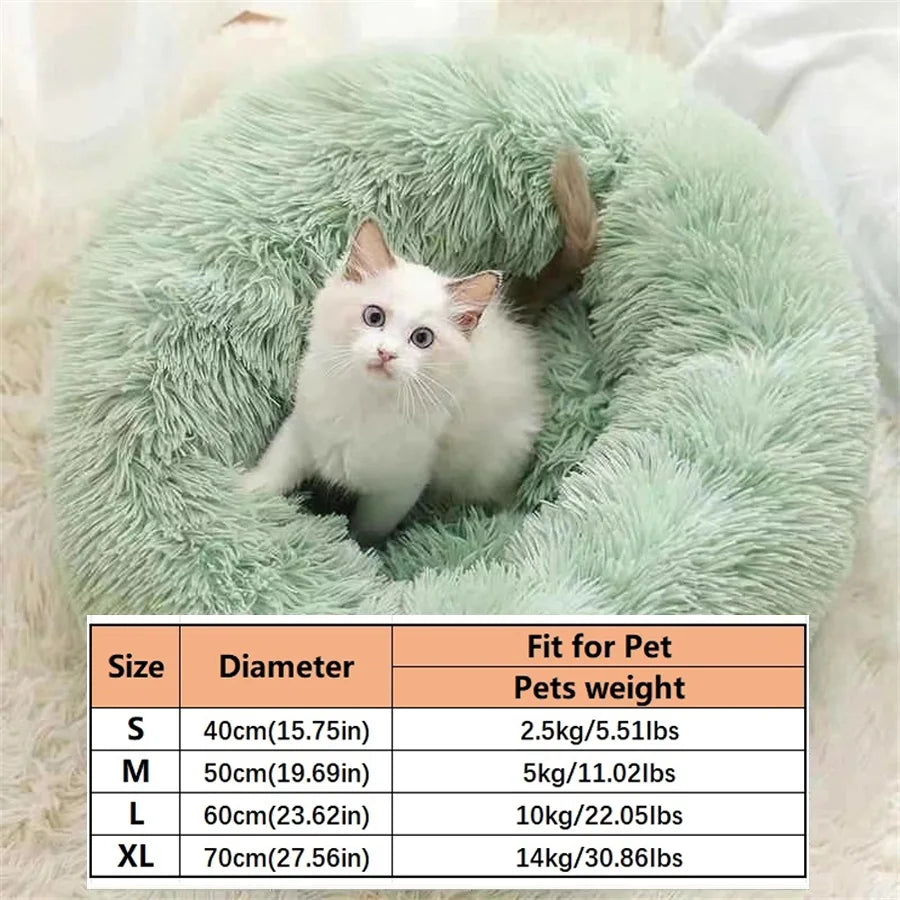 Donut Round Plush Pet Bed