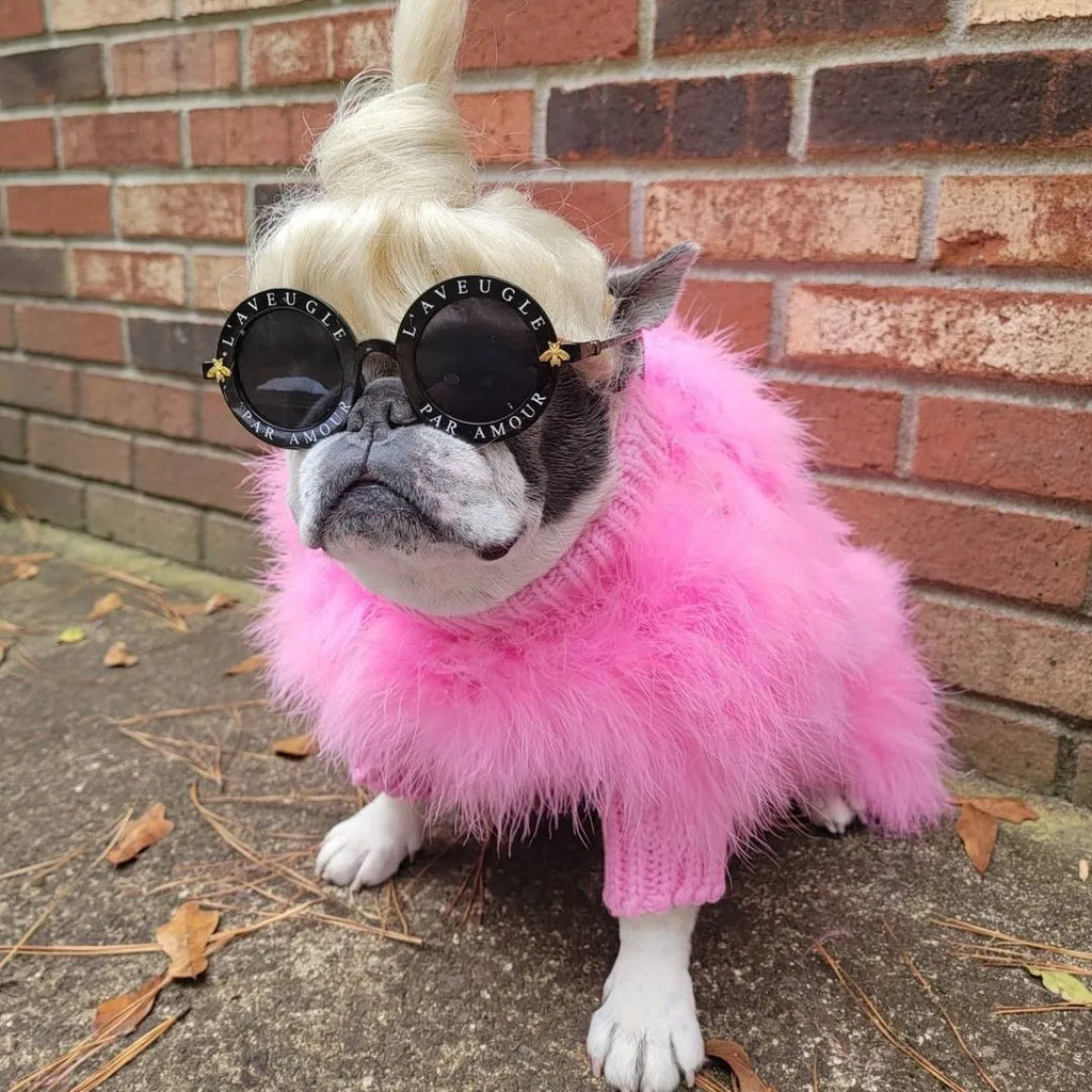 Luxury Fur Dog Coat — Warm Core Yarn Sweater for French Bulldogs, Pugs & Small Breeds | Autumn & Winter | 3 Colors