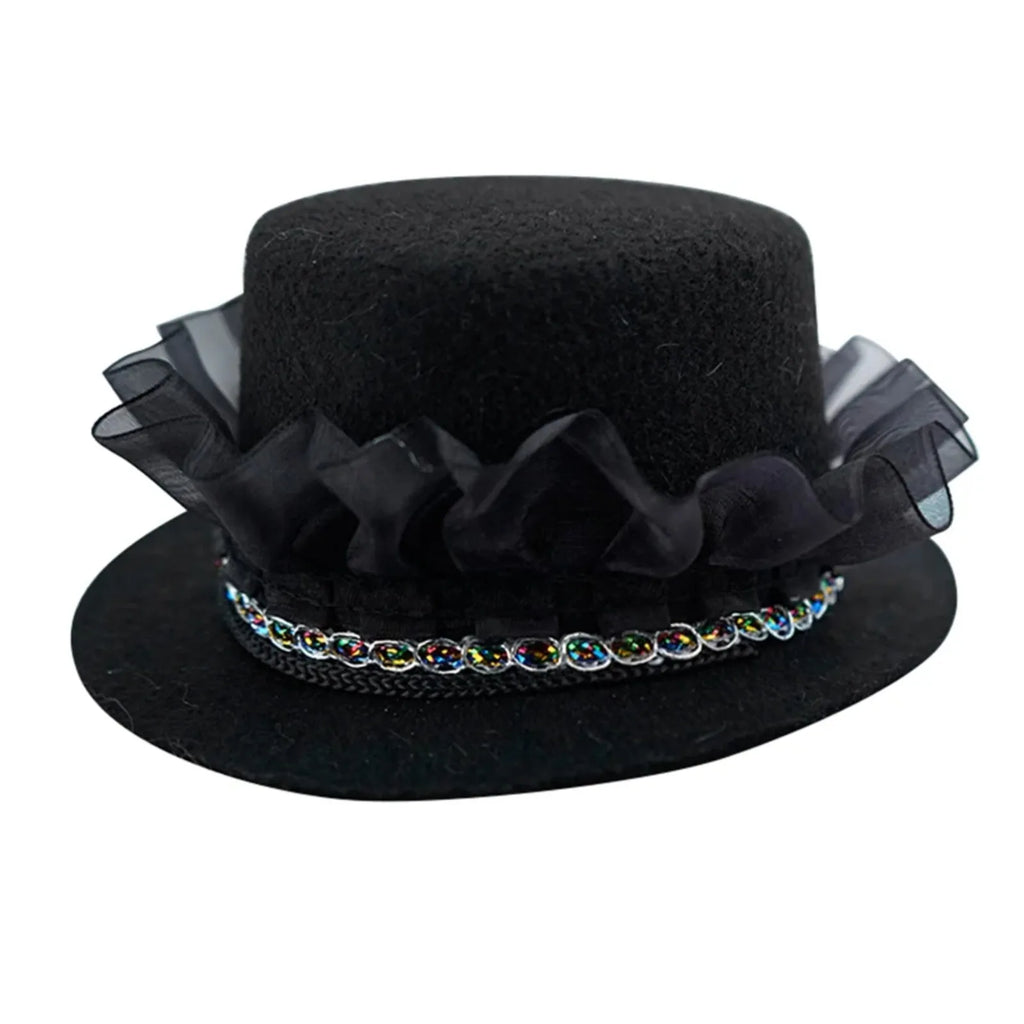 Pet Top Hat | Black Gentleman Formal Hat for Dogs, Cats & Small Animals – Halloween & Parties