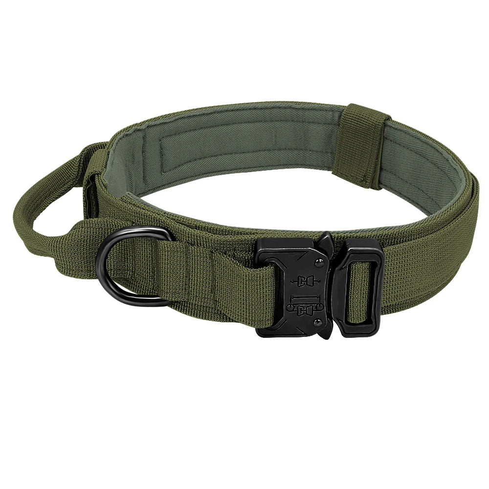 Durable Military Tactical Dog Collar Bungee Leash Set Pet Nylon Walking Training Collar For Medium Large Dogs German Shepard Fashioned Furbabies