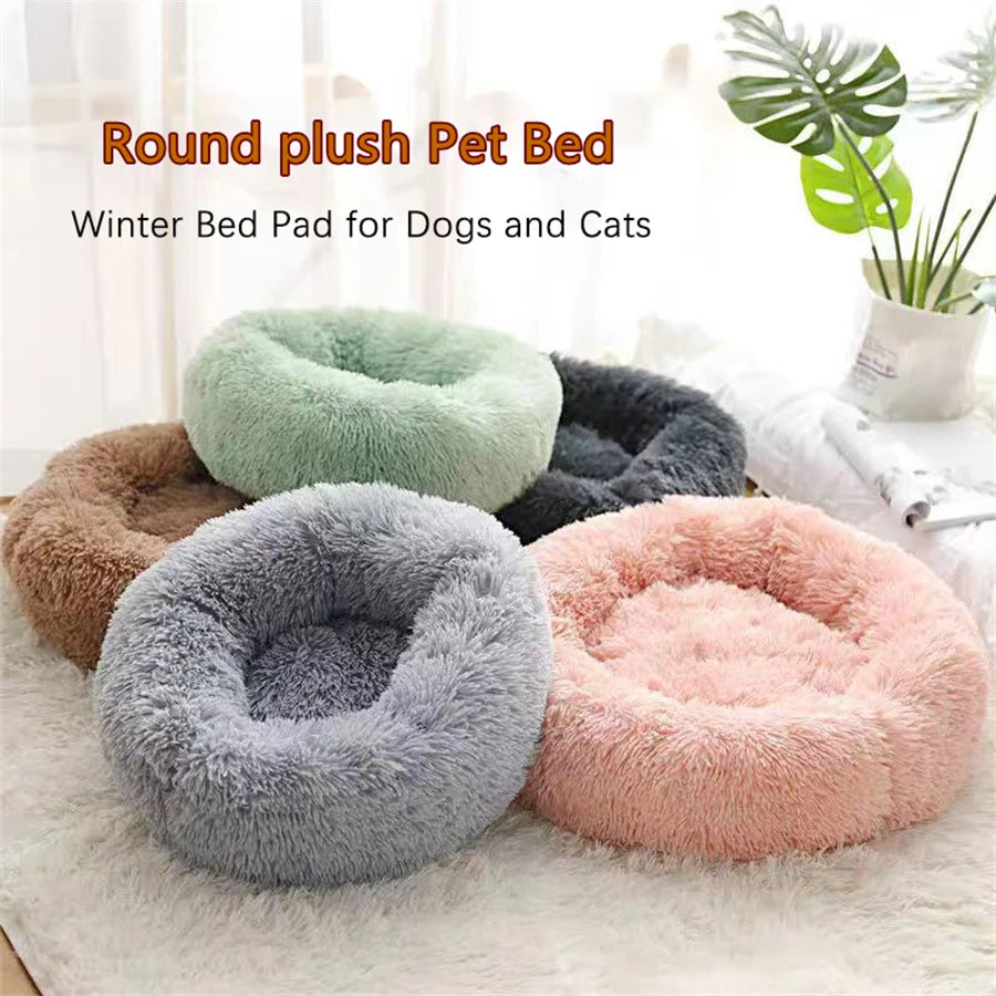 Donut Round Plush Pet Bed