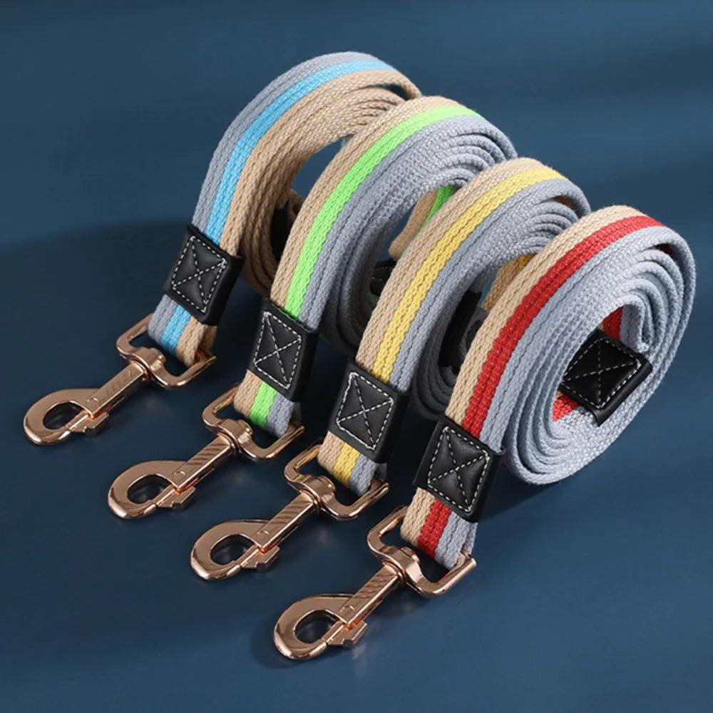 Padded Nylon Dog Training Leash — Strong Traction Lead for Small, Medium & Large Dogs | 4 Colors | 3 Widths | 2 Lengths