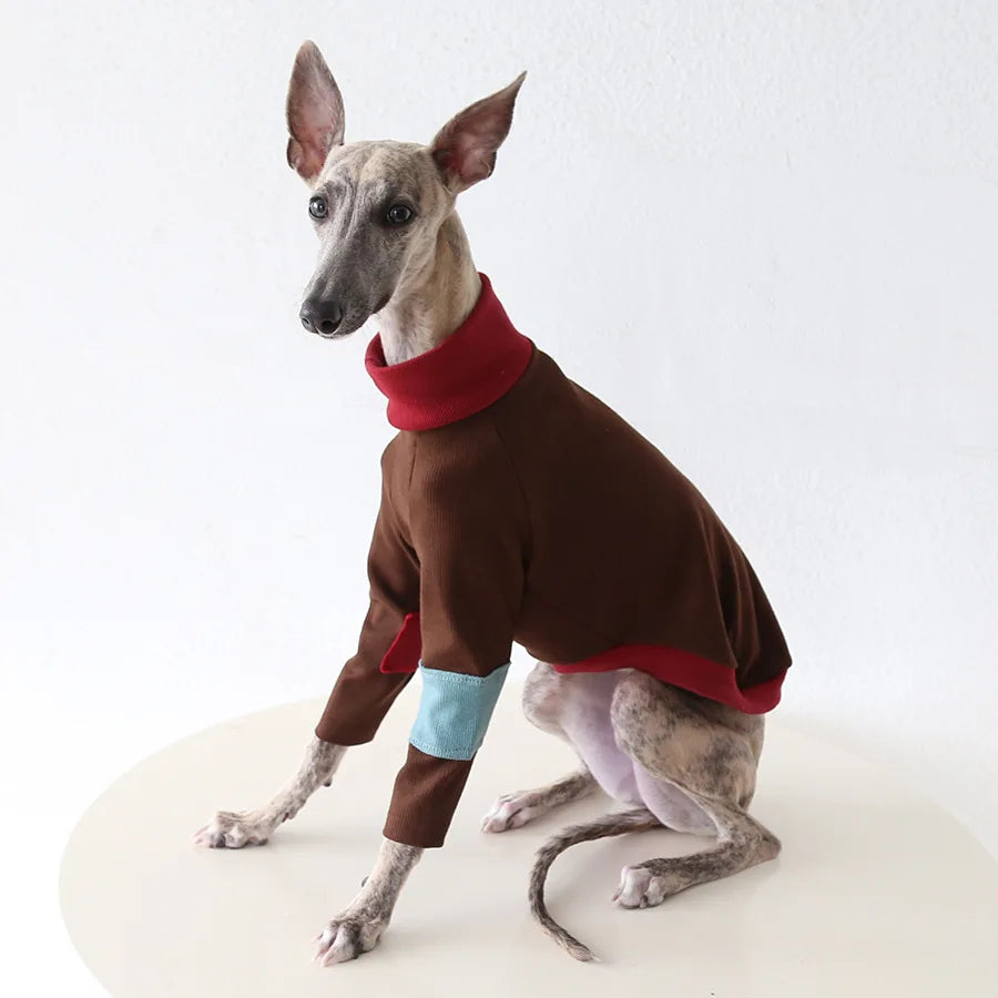Winter Knitted Thing Dog Greyhound 2 Legged  Long Sleeve Pet Shirts Slim Dog Whibitt Pajamas Sweatshirts Knitwear