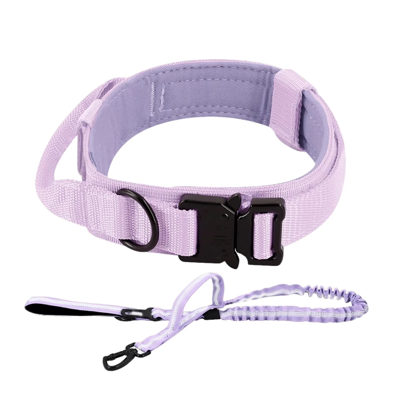 Tactical Dog Collar with Control Handle — 1000D Nylon, Double Closure & D-Ring | Collar Only or Collar & Leash Set | M–XL