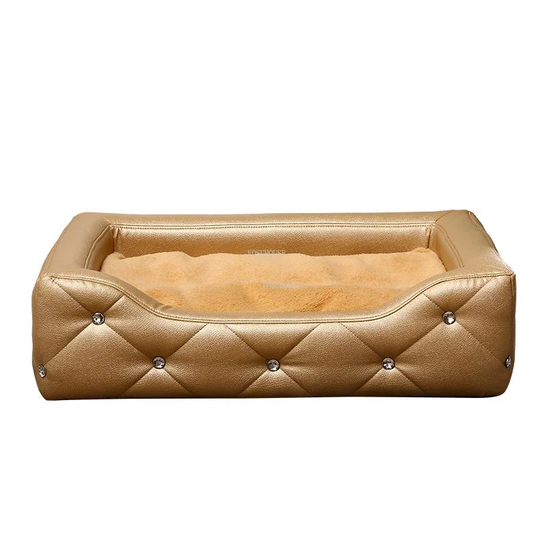 Light Luxury with Drill Dog Beds Pet Small Dog House Four Seasons Universal Dirt-resistant Waterproof Pet Supplies Home Dog Mat Fashioned Furbabies