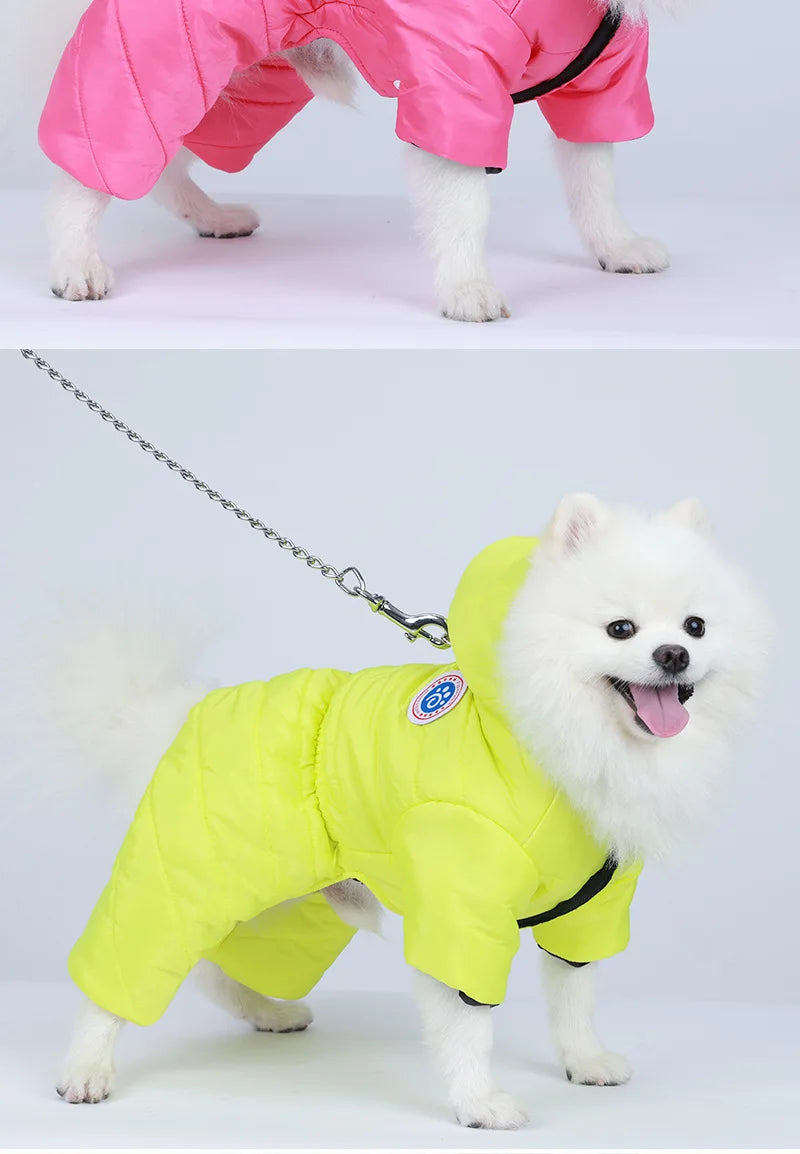 Pet Warm Dog Coat for Winter Dog Clothes Hooded Dog Jacket for Small Medium Large Dog Cat Clothes Insulated Padded Snow Jacket