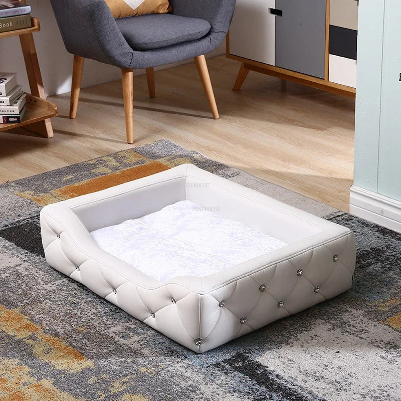 Light Luxury with Drill Dog Beds Pet Small Dog House Four Seasons Universal Dirt-resistant Waterproof Pet Supplies Home Dog Mat Fashioned Furbabies