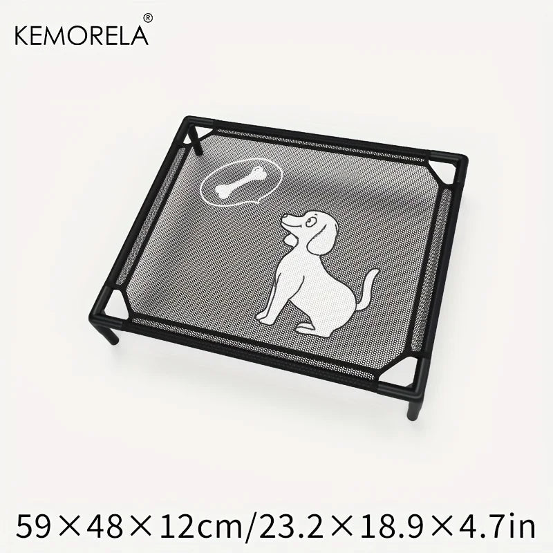 KEMORELA Cooling Elevated Dog Bed Outdoor Elevated Dog Bed For Medium Dogs Bite-Proof Standing Pet Bed Washable Breathable Mesh Fashioned Furbabies