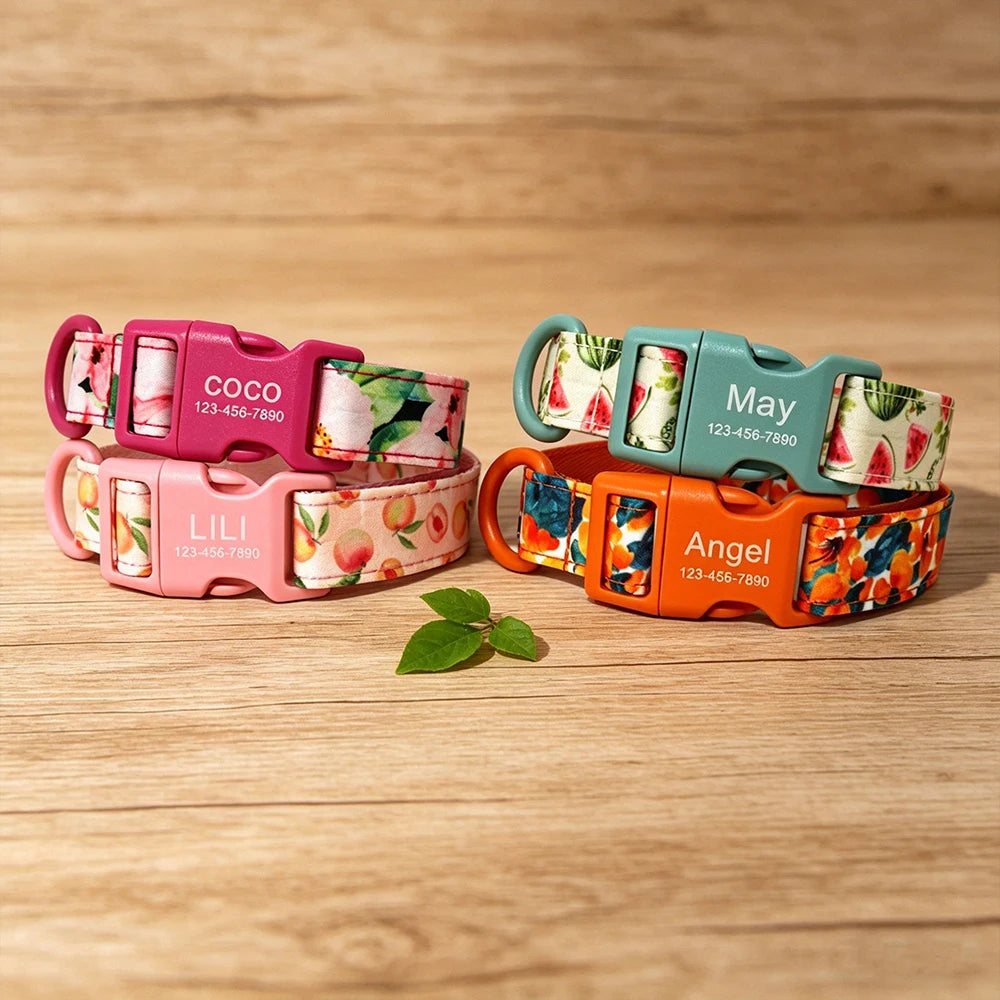 Luxury Bow Dog Collar Set | Cotton & Polyester | XS–XL | With Leash & Poop Bag