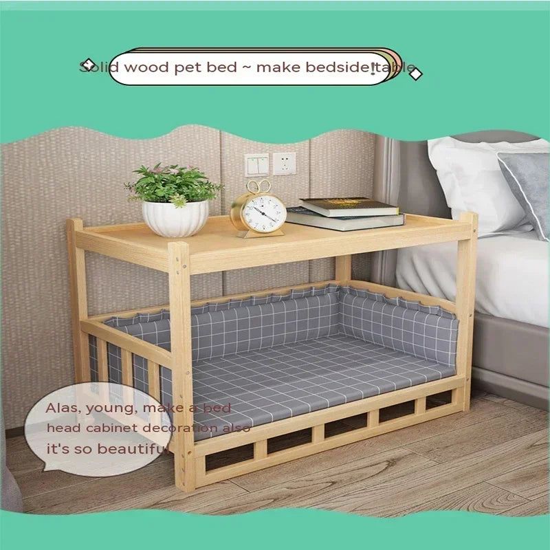 Simplicity Wooden Dog Bed Can Be Used As Bedside Table Dog Kennel Four Season Universal Environment protection Practical Pet Bed Fashioned Furbabies