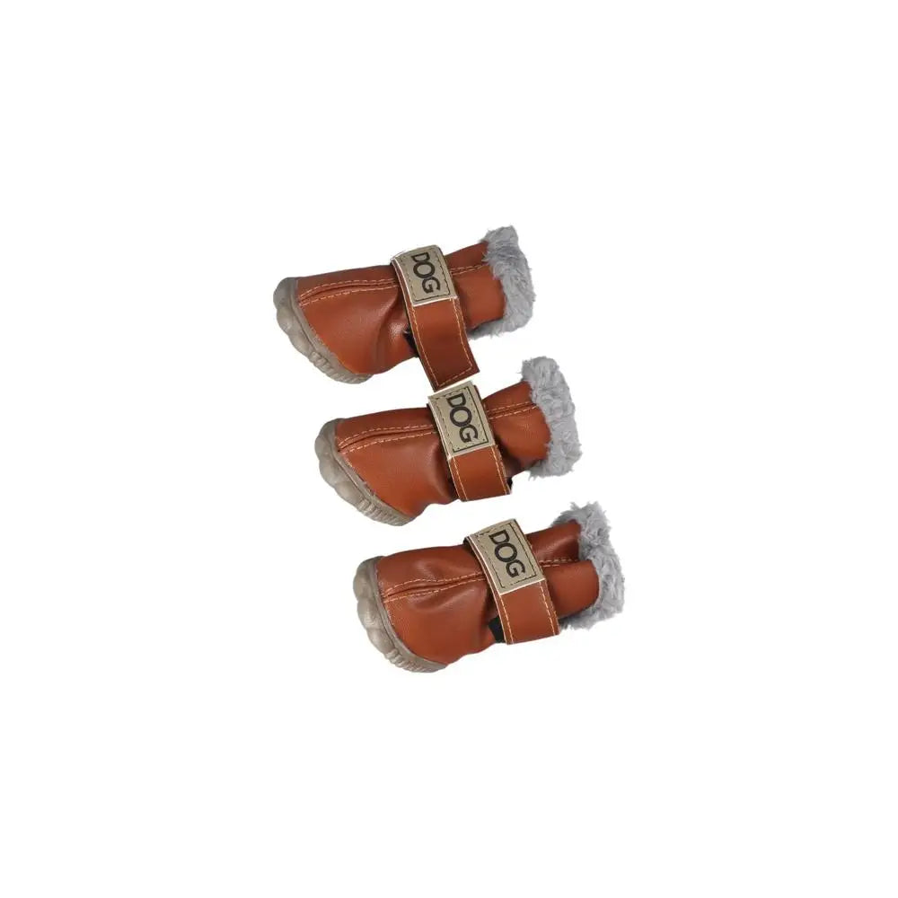 Dog Rainshoes, Snow Boots Waterproof Soft Plush/PU Non Slip for 4Pcs/Set Chihuahua