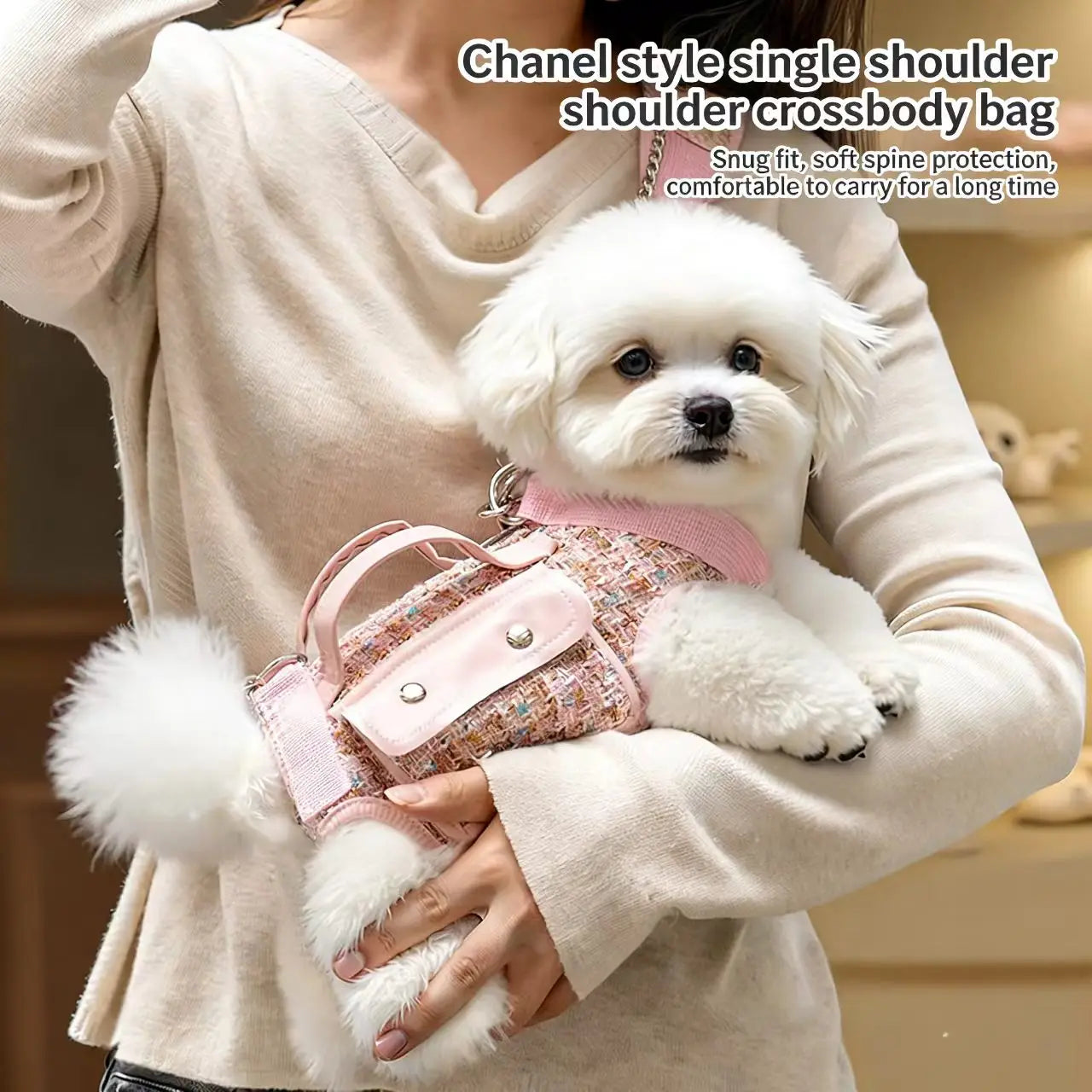 Tweed Dog Sling Carrier