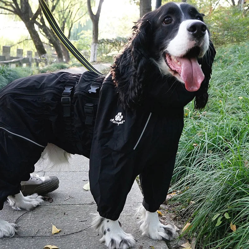 Waterproof Reflective Dog Raincoat - Winter Jumpsuit