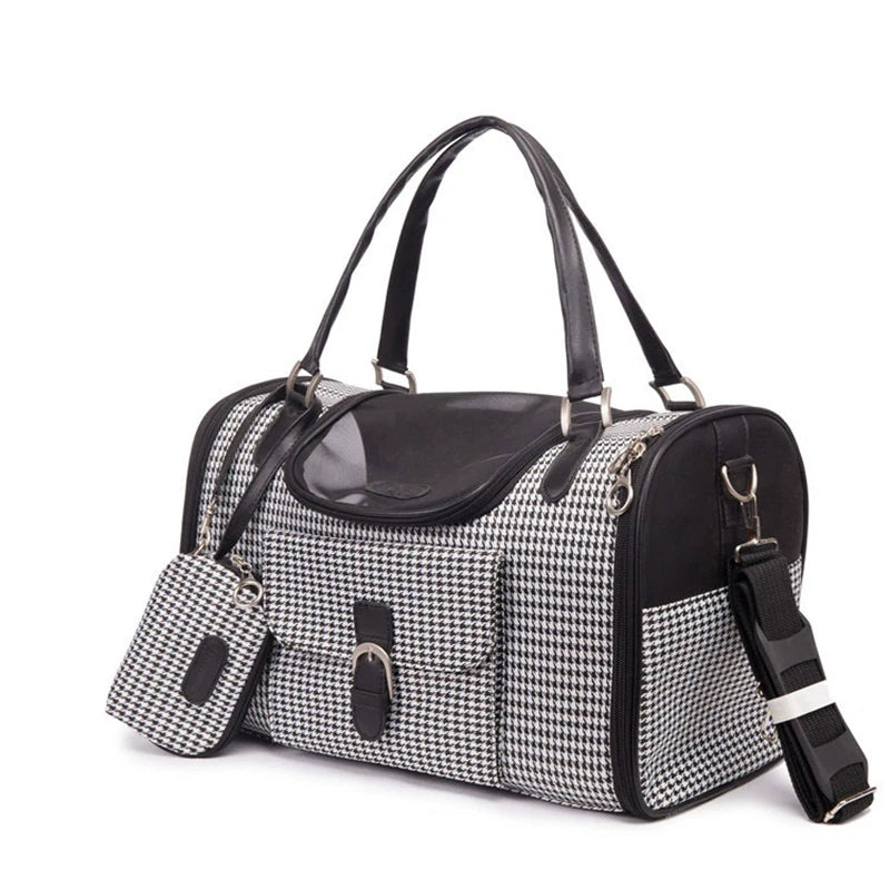 Portable Dogs carrier Pet Cat Shoulder Handbag Car Seat Control Nonslip Dog Carriers Safe Small Dog Leather carrier Chihuahua Fashioned Furbabies