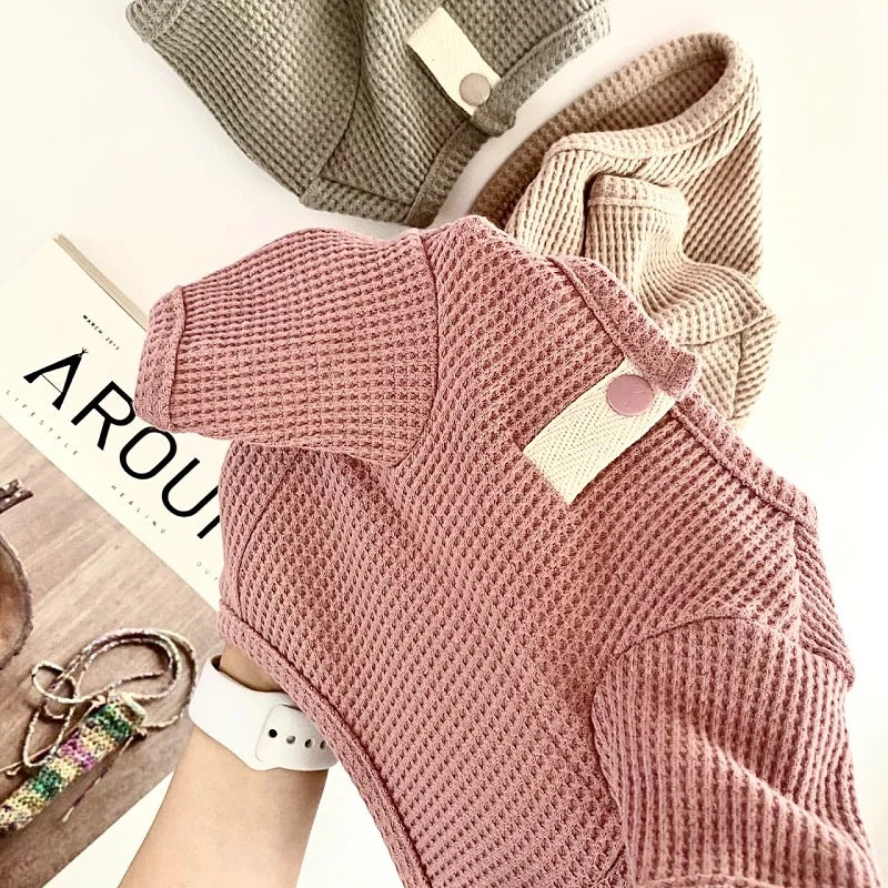 Autumn Winter Dog Shirt Soft Dog Clothes Cute Solid Puppy Bottoming Shirt Fashion Cat Vest Pet Undershirts Bichon Frise Costumes