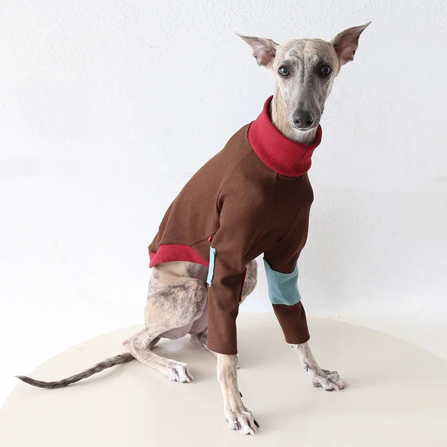 Winter Knitted Thing Dog Greyhound 2 Legged  Long Sleeve Pet Shirts Slim Dog Whibitt Pajamas Sweatshirts Knitwear