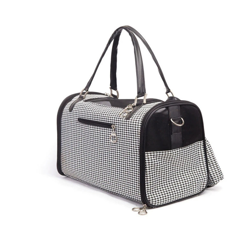 Portable Dogs carrier Pet Cat Shoulder Handbag Car Seat Control Nonslip Dog Carriers Safe Small Dog Leather carrier Chihuahua Fashioned Furbabies