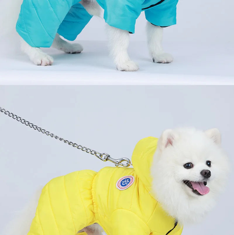 Pet Warm Dog Coat for Winter Dog Clothes Hooded Dog Jacket for Small Medium Large Dog Cat Clothes Insulated Padded Snow Jacket