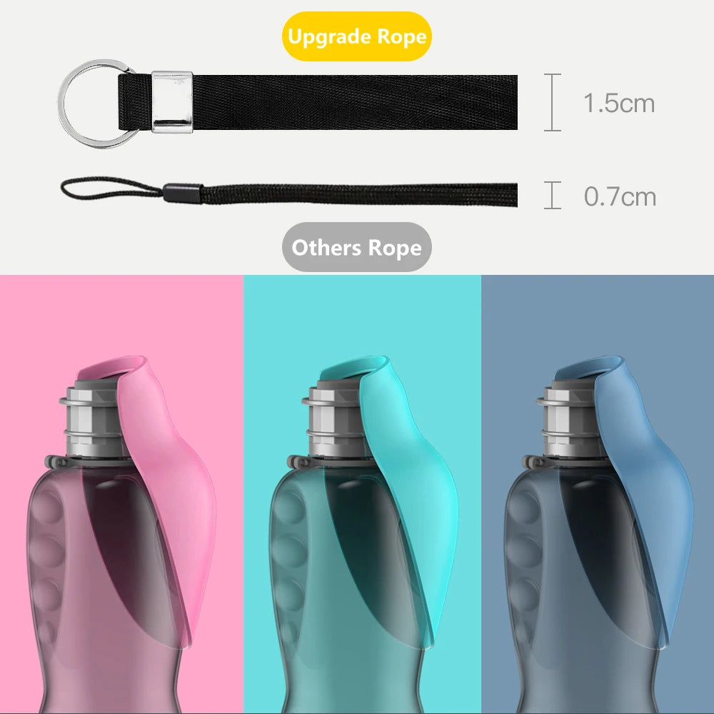 Portable Dog Water Bottle — 800ml Foldable Travel Dispenser for Small, Medium & Large Dogs | 4 Colors