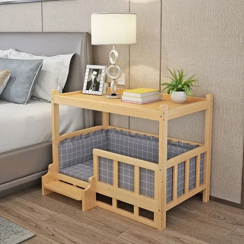 Simplicity Wooden Dog Bed Can Be Used As Bedside Table Dog Kennel Four Season Universal Environment protection Practical Pet Bed Fashioned Furbabies