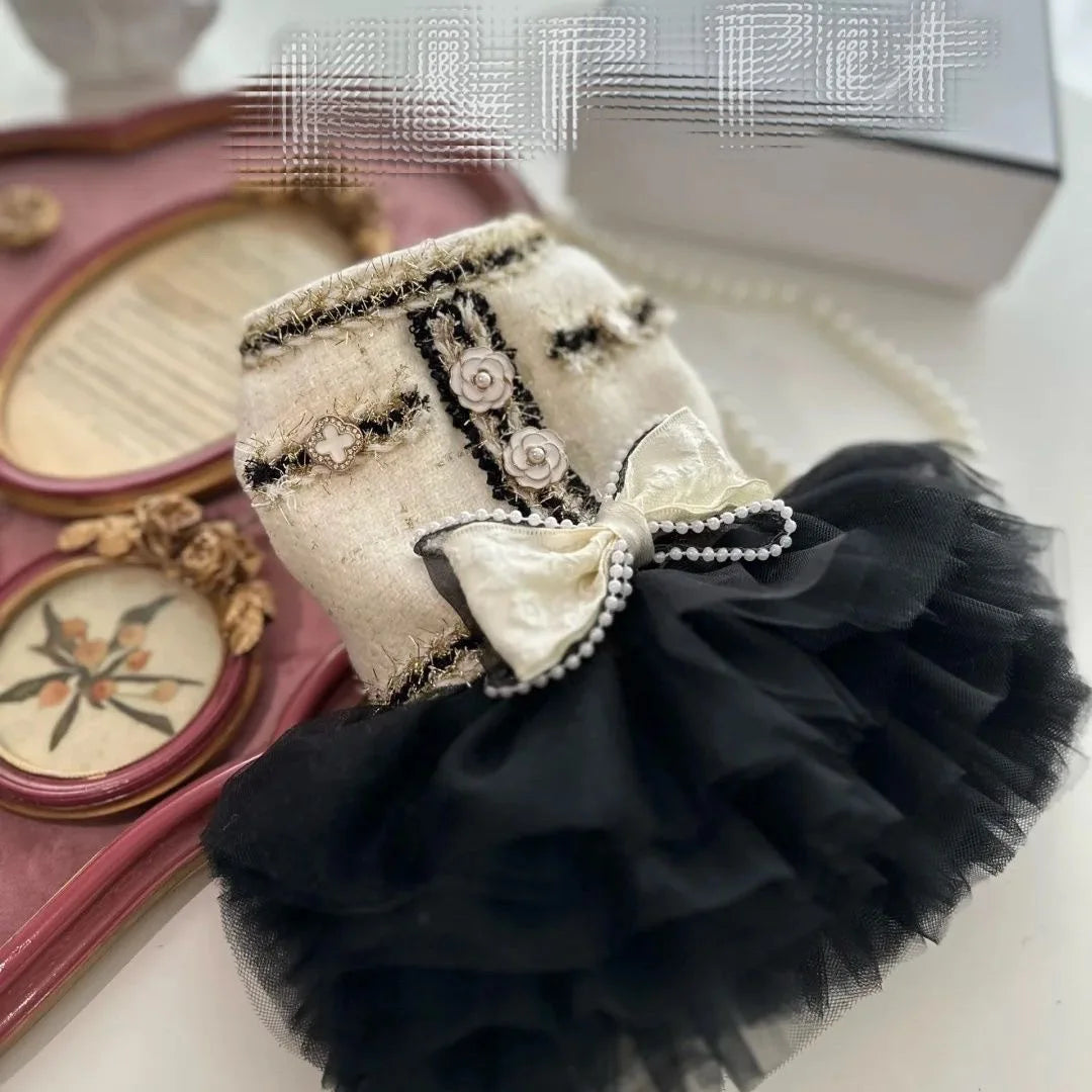 Classic Pet Princess Dress Puppy Clothes With Lace & Bowknot Cute Small Dog Skirt For Dogs  For Chihuahua, Bichon Teddy Fashioned Furbabies