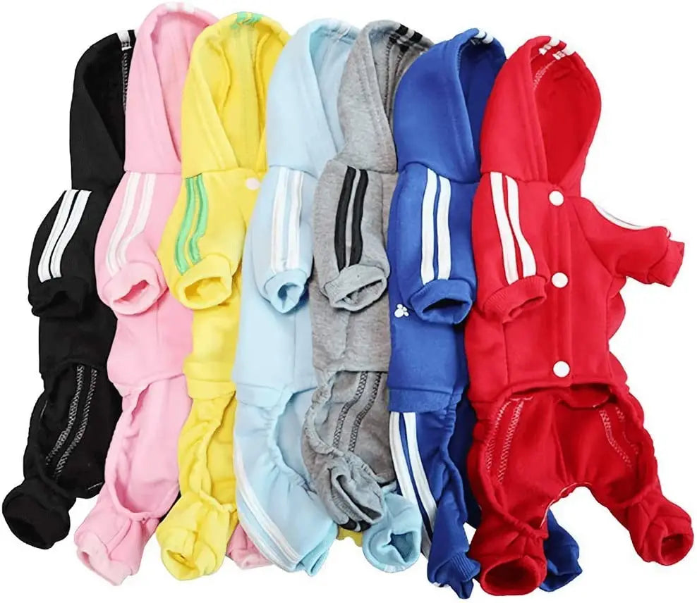 Classic Fashion Dog Hoodie, Four-Leg Design Pet Apparel, Puppy Dog Sweater for Small to Medium Breeds