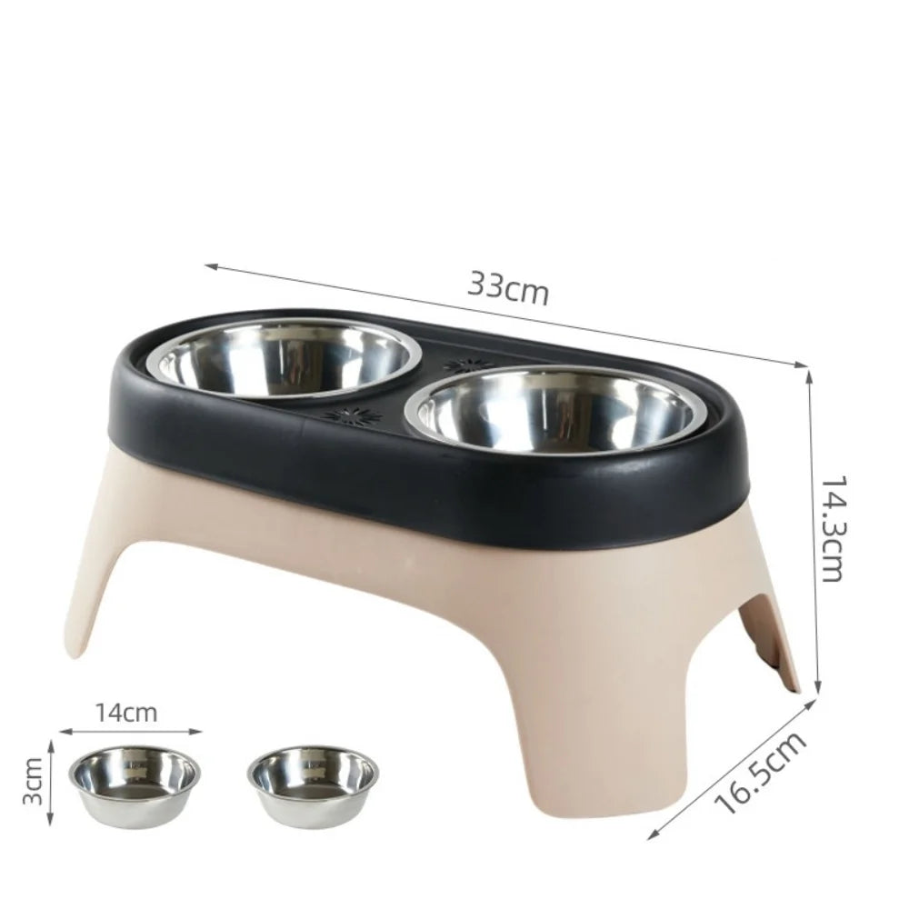 Elevated Food Bowl Pet Bowl Cat and Dog Supplies Leak Proof Pet Food Bowl and Feeder for Small Dogs Cats Pet Feeder Accessories Fashioned Furbabies