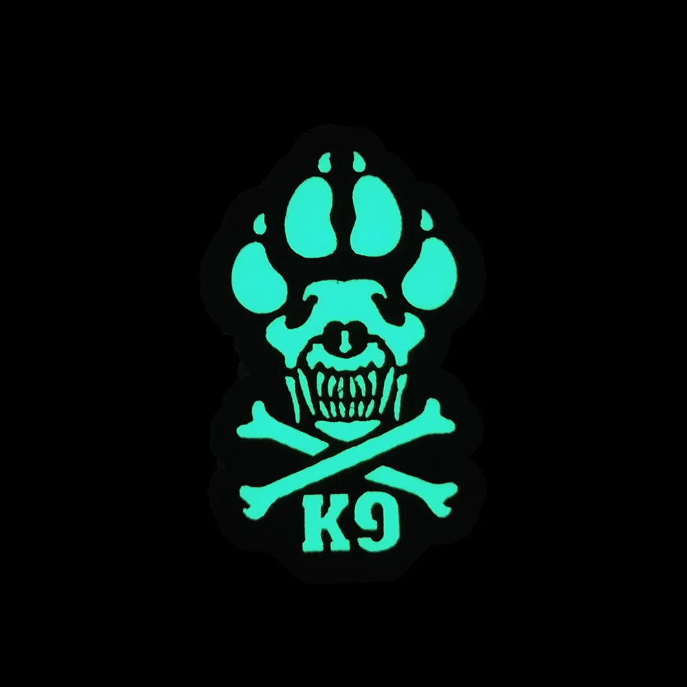 Luminous Reflective Tactical Dog Patch — K9 Morale Badge for Vests & Harnesses | 6 Colors