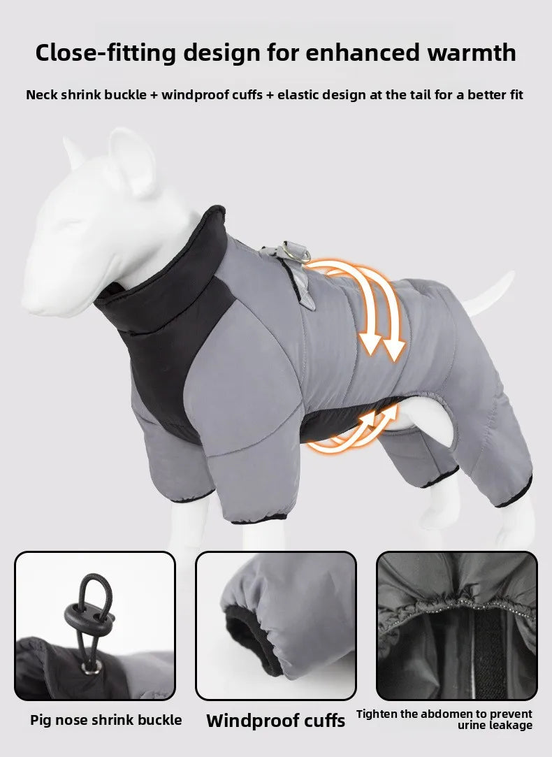 Winter dog cotton coat, , waterproof, non stick fur,