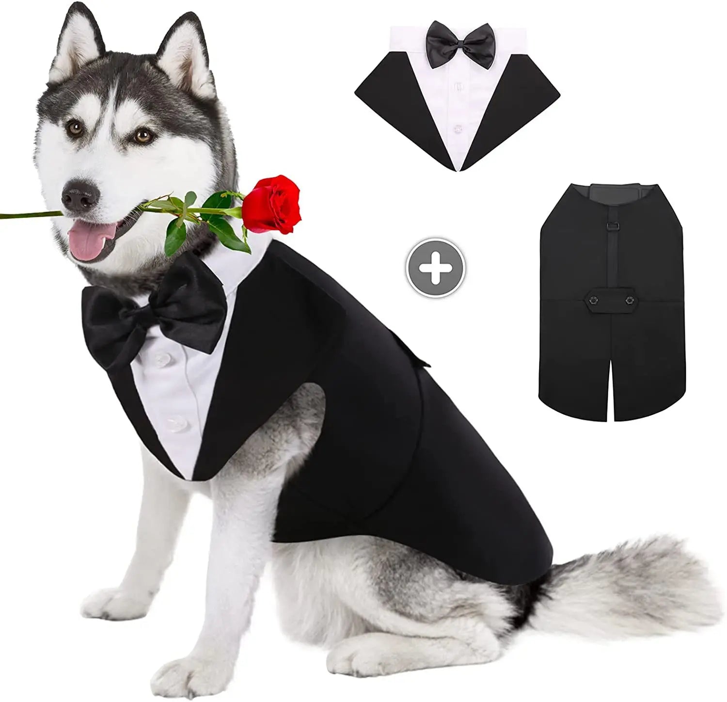 Pet Dog Clothes Fashion Party Show Formal Suit Tie Bow Shirt Wedding Tuxedo Halloween Dress for Small Large Dog Clothes Supplies Fashioned Furbabies