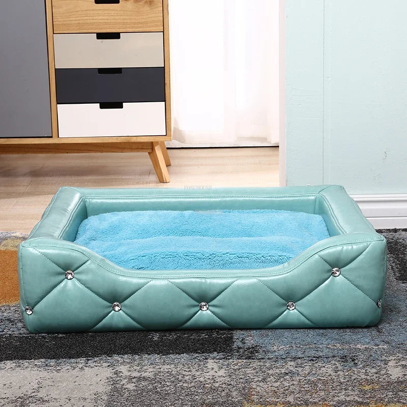Light Luxury with Drill Dog Beds Pet Small Dog House Four Seasons Universal Dirt-resistant Waterproof Pet Supplies Home Dog Mat Fashioned Furbabies