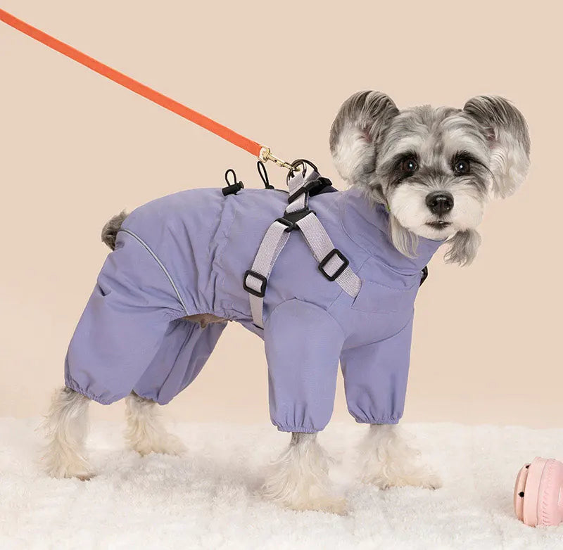 Waterproof Dog Rain Jacket with Built-In Harness — Windproof Jumpsuit for Small to Large Dogs | S–5XL