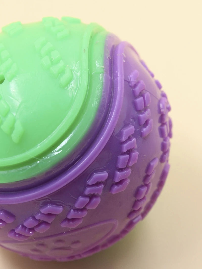 Squeaky Dog Ball Toy — Soft TPR Bite-Resistant Chew Toy for Teeth Cleaning & Interactive Play