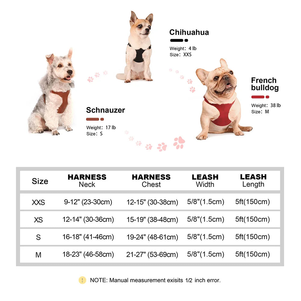Soft Genuine Leather Dog Harness Leash Set Small Medium Dogs Cats Harness Vest For Chihuahua French Bulldog Walking Training Fashioned Furbabies