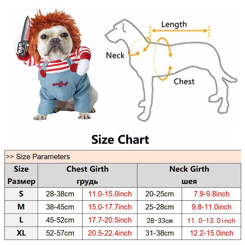 Halloween Dog & Cat Costume Set | Funny Adjustable Cosplay Outfit for Small Dogs & Cats