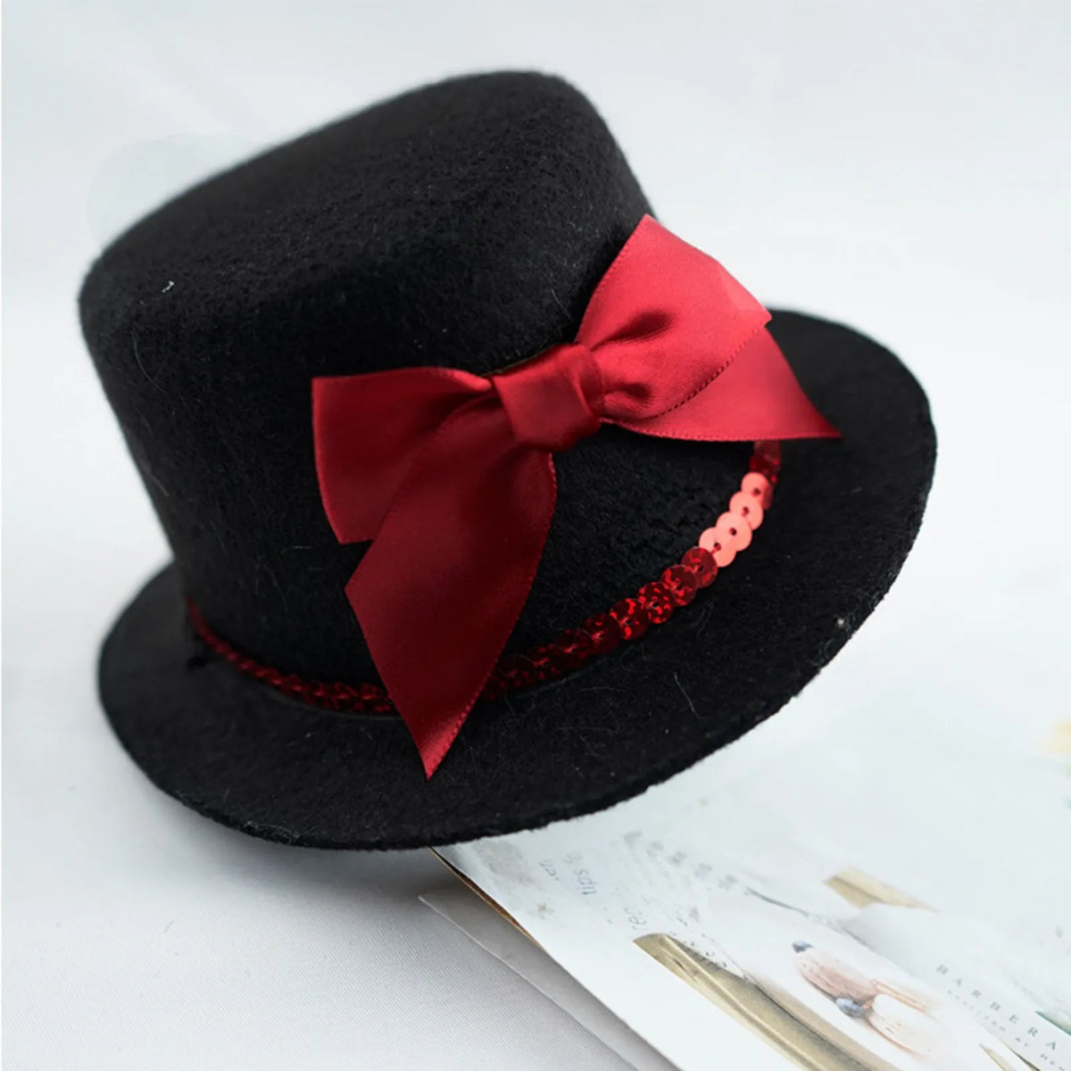 Pet Top Hat | Black Gentleman Formal Hat for Dogs, Cats & Small Animals – Halloween & Parties