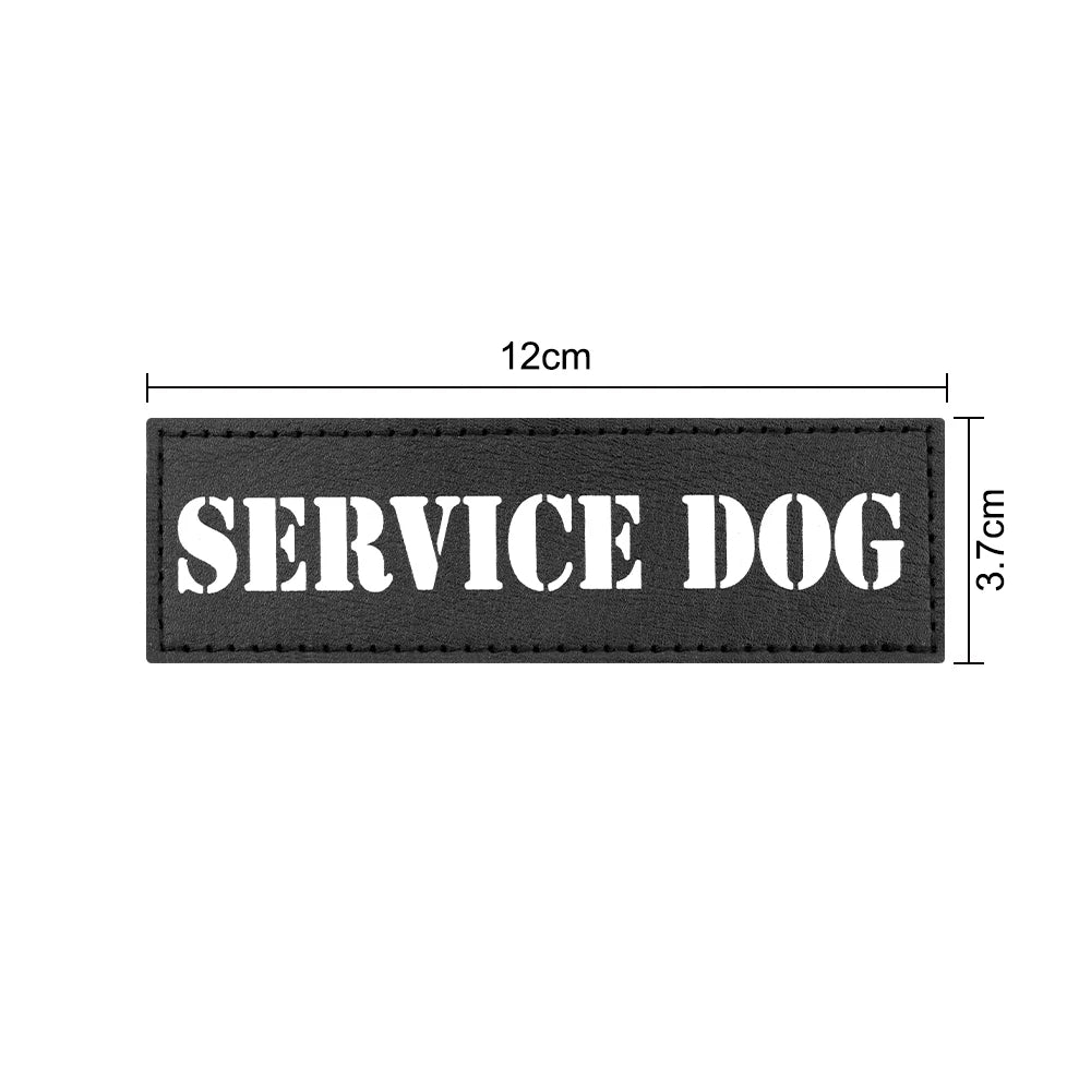 Embroidered Service Dog Patch — Removable Velcro ID Tag for Dog Vests, Harnesses & Tactical Gear
