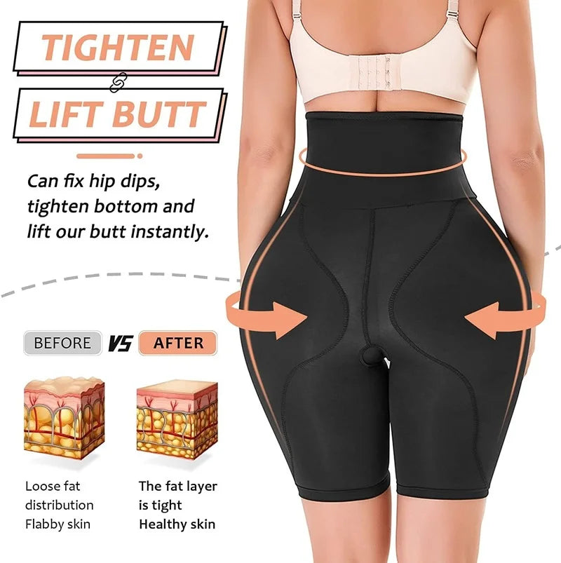 High-Waist Butt Lifter Shaping Shorts – Tummy Control & Curve Sculpting