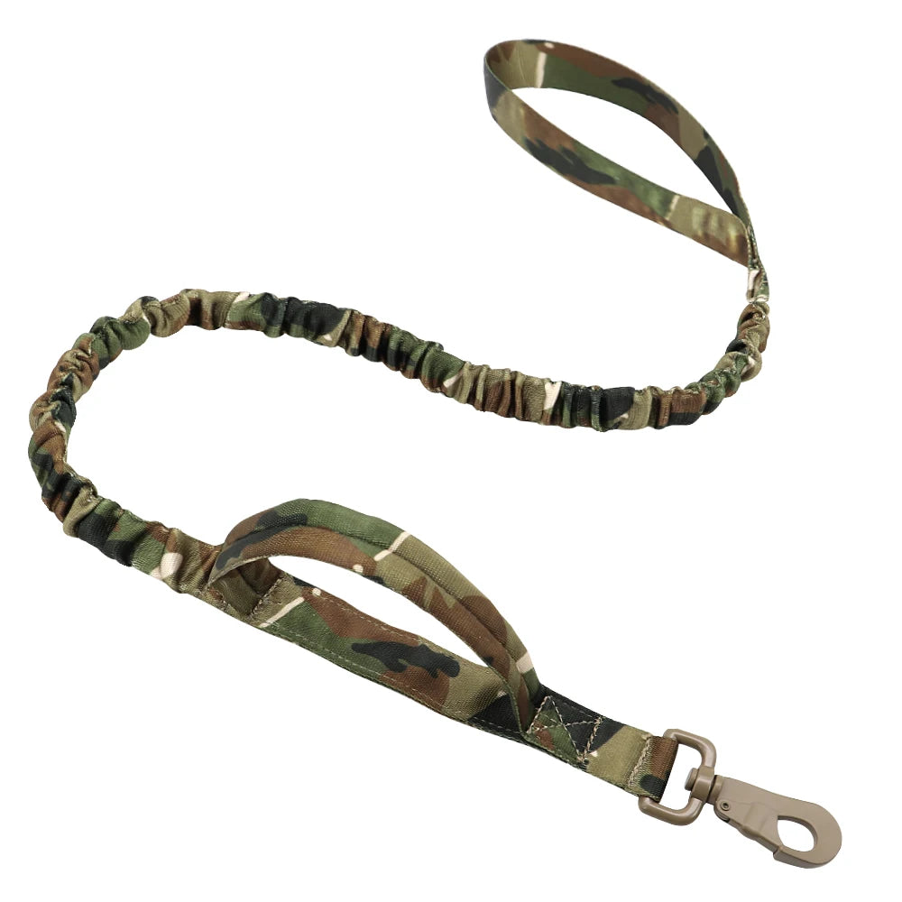 Durable Military Tactical Dog Collar Bungee Leash Set Pet Nylon Walking Training Collar For Medium Large Dogs German Shepard Fashioned Furbabies