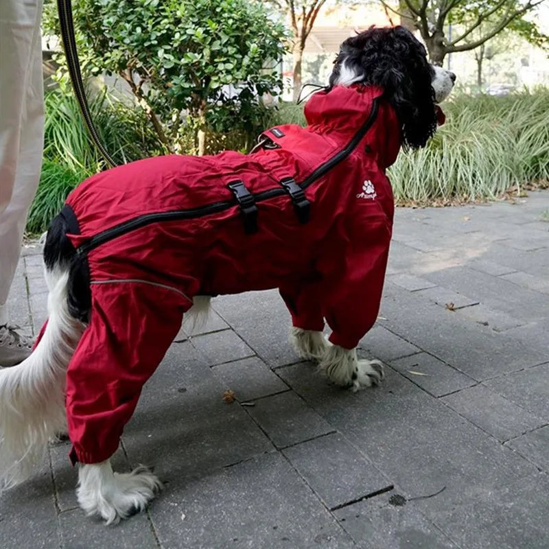 Waterproof Reflective Dog Raincoat - Winter Jumpsuit