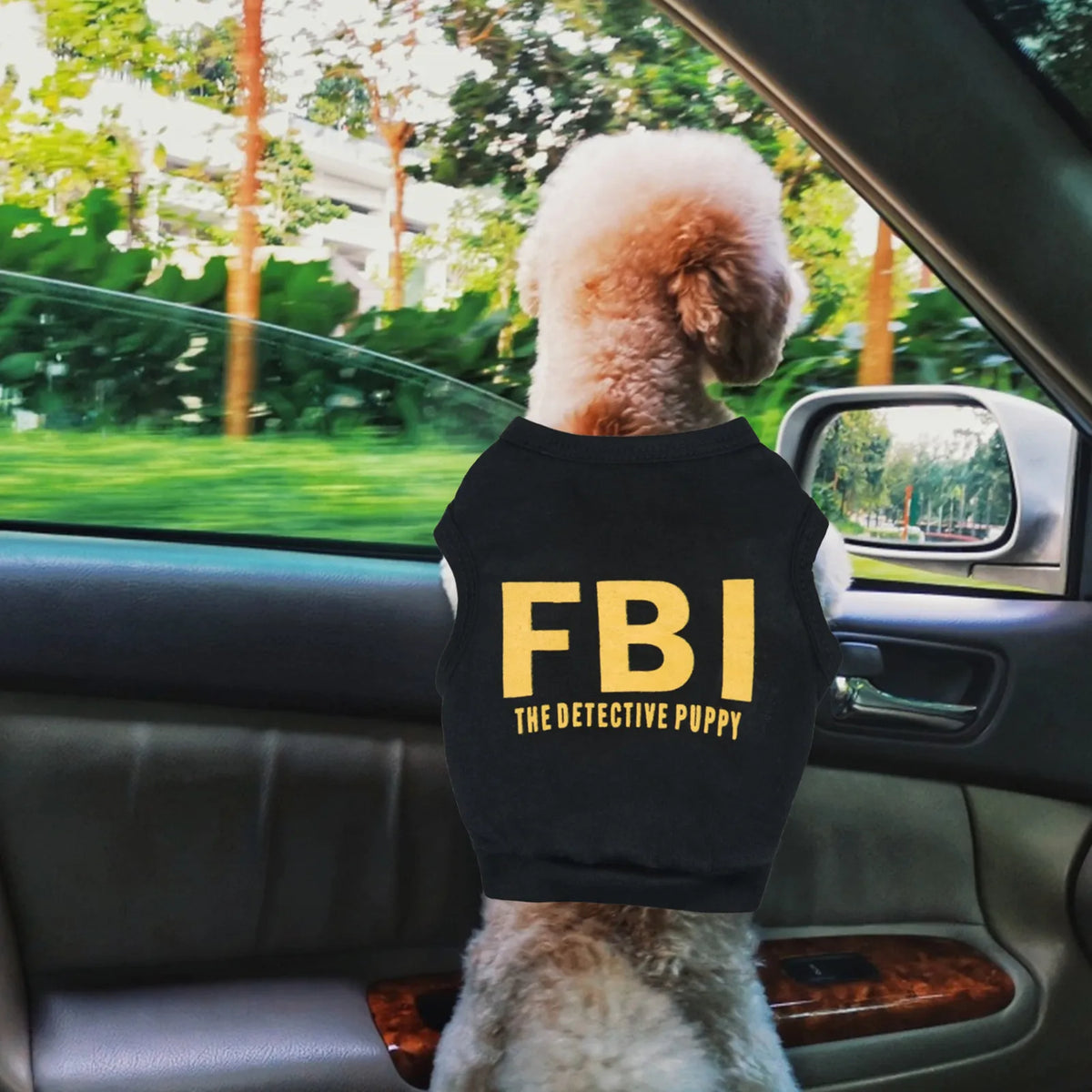 FBI Camouflage Letter Print Dog Vest — Breathable 100% Cotton Summer T-Shirt for Small Dogs | XS–XL