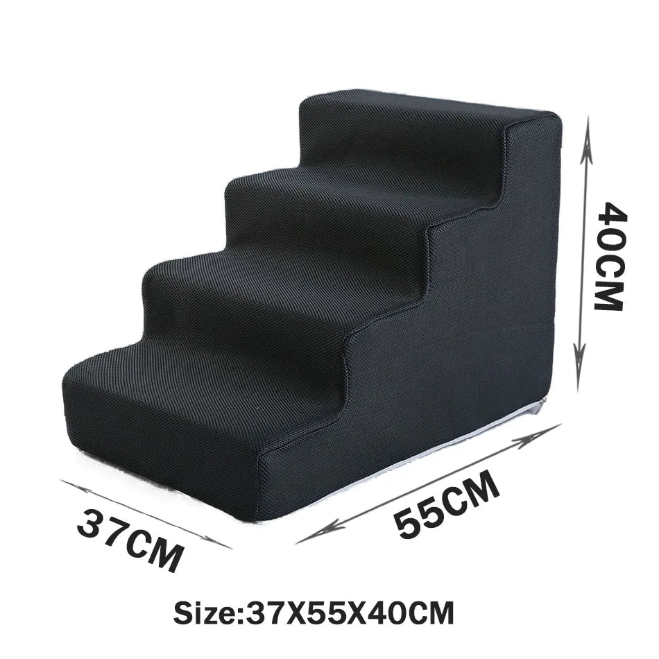 Pet Stairs & Dog Ramp — Detachable Sponge Steps for Dogs & Cats | 3-Step, Big 3-Step & 4-Step